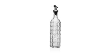 Todo para la mesa - ACEITERA CRISTAL GRABADO ANTIGOTEO 30CMXØ5CM