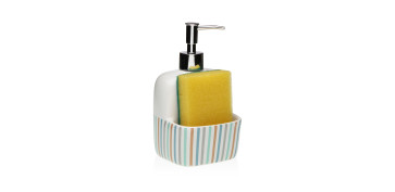 DOSIFICADOR CERAMICA RAYAS 10,5X9,4X17,8CM