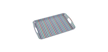Vajillas - BANDEJA PEQUEÑA RAYAS 42X27,4X2,3CM