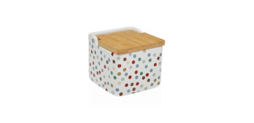 SALERO CERAMICA TAPA BAMBU TOPOS 12,2X12,2X11,5CM