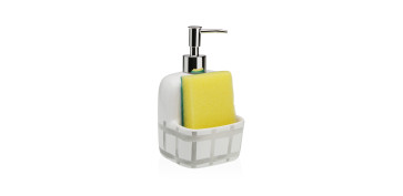 Ordenacion y conservacion de cocina - DOSIFICADOR JABON COCINA MILO CUADRO GRIS 10,5X9,4X17,8CM