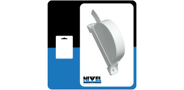 Cuerdas y cintas - RECOGEDOR PERS SOBREP MINI C/CINTA 14MM PLASTICO BLANCO