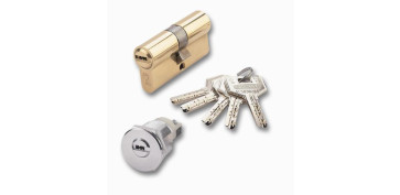 CILINDRO SEGURIDAD DS15 LEVA LARGA 30-30 MM, NEGRO, 5 LLAVES