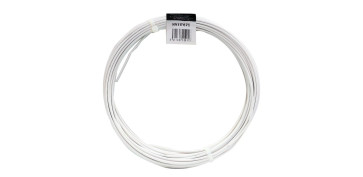 Alambre, muelles y sirgas - ALAMBRE ACERO PLASTIFICADO BLANCO 50 M Ø 1,6/2,8 MM