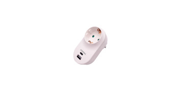 ADAPTADOR 1 TOMA+USB A+USB C BLANCO