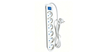 Cables - BASE MULTIPLE CON INTERRUPTOR BLANCO 6 TOMAS 1,5 MT