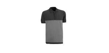 AVANCE PROFESIONAL 1 2026 - POLO ALGODON / ELASTANO FENIX GRIS / NEGRO TALLA M