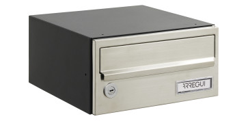 BUZON HORIZONTAL SLIM COMUNIDAD INTERIOR INOX/ANTRACITA 12X24X25CM