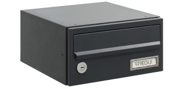 BUZON HORIZONTAL SLIM COMUNIDAD INTERIOR ANTRACITA 12X24X25CM