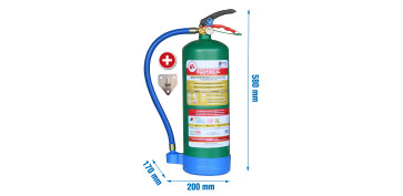 EXTINTOR ECOFIRE 6 L. EXT006G 58X20X17CM