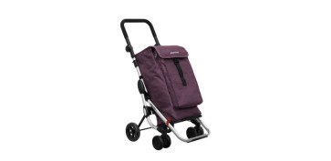 Textil y costura - CARRO COMPRA PLEGABLE GO UP 4 RUEDAS GIRATORIO MERLOT BURDEOS