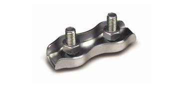 SUJETACABLE PLANO DOBLE ZINCADO Ø8 25UN