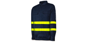 Vestuario laboral - CAMISA IGNIFUGA/ANTIESTATICA MULTINORMA AV AZUL MARINO TALLA 39-40