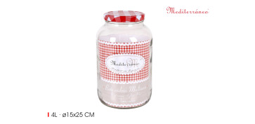 Ordenacion y conservacion de cocina - BOTE VIDRIO MULTIUSOS CON TAPA 4L