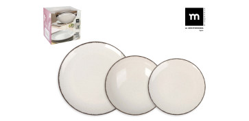 VAJILLA 12PCS STONEWARE MONACO ANLLO 