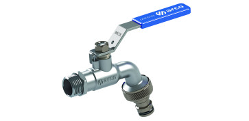 GRIFO CURVO ENCHUFE RAPIDO 15MM PALANCA 1/2 X 3/4 INOX