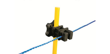 PIQUETA FIBRA AMARILLA 120CM + AISLADOR 50UDS