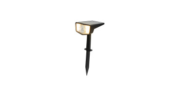 Iluminacion vivienda - BALIZA SOLAR LED BOREAS NEGRO 100LM RGB