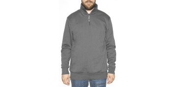 SUDADERA MEDIA CREMALLERA VERENA NEW GRIS TALLA 3XL