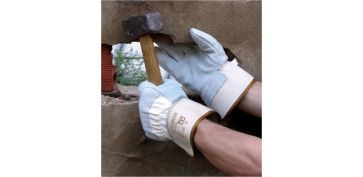Guantes - GUANTE PIEL SERRAJE CRUPON DORSO ALGODON ECOBOR TALLA 9