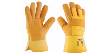 Guantes - GUANTE PIEL FLOR VACUNO / ALGODON AMARILLO REFORZADO NIPON TALLA 9
