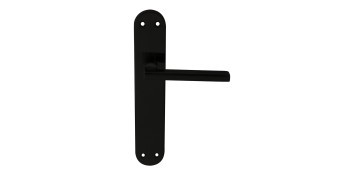 Carpinteria - MANILLA 606 PLACA ACERO/ALUMINIO (JUEGO) 240X45MM NEGRA