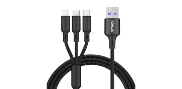 CARGADOR USB+MECHERO USB +CABLE 3 EN 1 2,1AMP