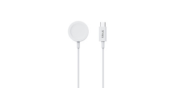 CARGADOR INALAMBRICO RELOJ CON CABLE USB COMPATIBLE APPLE BLANCO