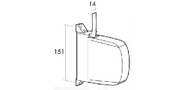 Cuerdas y cintas - RECOGEDOR PERS SOBREP MINI C/CINTA 14MM BLANCA PLASTICO BLANCO