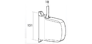 Cuerdas y cintas - RECOGEDOR PERS SOBREP MINI C/CINTA 18MM MARFIL PLASTICO MARFIL