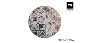 Vajillas - PLATO STONEWARE DECORADO GRECIA POSTRE Ø20 CM