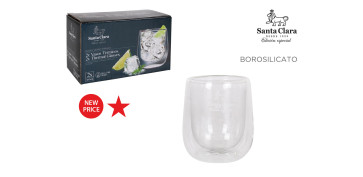 Todo para la mesa - VASO BOROSILICATO DOBLE SET 2UDS 10CL