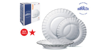 VAJILLA 12PCS DURALEX PICARDIE TRANSPARENTE