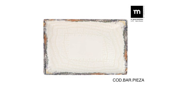 Vajillas - BANDEJA STONEWARE RECTANGULAR ALBUS 30X20 CM