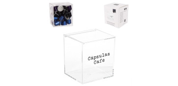 Ordenacion y conservacion de cocina - CAJA ACRILICO PARA 40 CAPSULAS CAFE 
