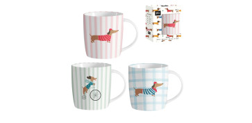 Vajillas - MUG PORCELANA DECORADO CAJA REGALO 35CL SURTIDO TECKEL