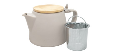 TETERA DE PORCELANA CON FILTRO 500ML GRIS