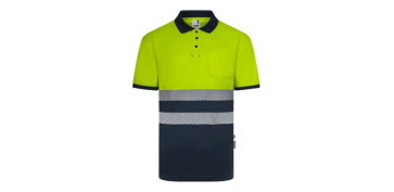 AVANCE PROFESIONAL 1 2026 - POLO ALTA VISIBILIDAD CINTA SEGMENTADA NAVY / AMARILLO FLUOR TALLA 3XL