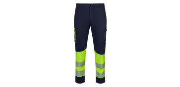 AVANCE PROFESIONAL 1 2026 - PANTALON ALTA VISIBILIDAD STRETCH CINTA SEGMENTADA NAVY/AMARILLO TALLA L