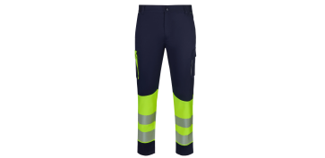 AVANCE PROFESIONAL 1 2026 - PANTALON ALTA VISIBILIDAD STRETCH CINTA SEGMENTADA NAVY/AMARILLO TALLA M