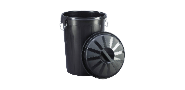 Ordenacion y conservacion de cocina - CUBO INDUSTRIAL PLASTICO NEGRO CON TAPA 95 L /23187