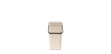 Ordenacion y conservacion de cocina - CUBO RECICLAJE SORT & GO BEIGE 16L
