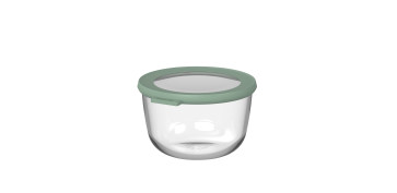 Utensilios de cocina - BOL VIDRIO REDONDO CON TAPA CIRQULA 1000 ML - NORDIC SAGE