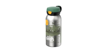 Ordenacion y conservacion de cocina - BOTELLA ACERO INOX + TAPA ABATIBLE 600 ML - DINO