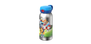 Ordenacion y conservacion de cocina - BOTELLA ACERO INOX + TAPA ABATIBLE 600ML-PAW PATROL PUPS