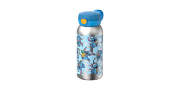 Ordenacion y conservacion de cocina - BOTELLA ACERO INOX + TAPA ABATIBLE 600 ML - STITCH