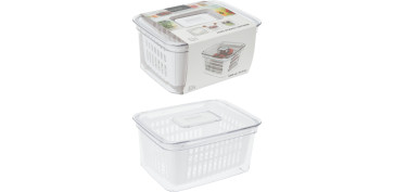 CONTENEDOR ALIMENTOS CON REJILLA 1600ML 21X15,3X10,5CM