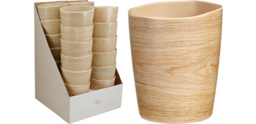 VASO MELAMINA MADERA 9X11CM