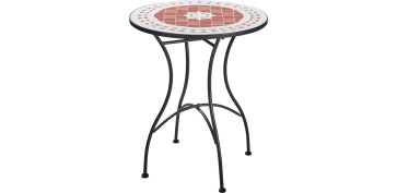 Decoración - MESA ACERO MOSAICO Ø60 CM
