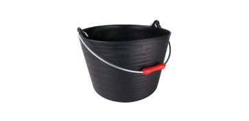 Recipientes de construccion - CUBO CON ASA PLASTICO NEGRO 20 L